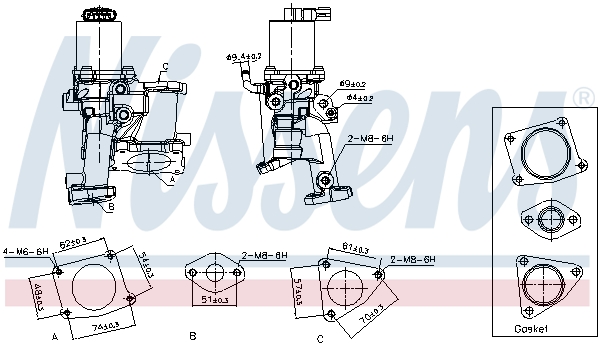 EGR-klep Nissens 98513