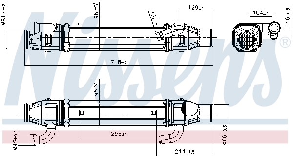 Koeler, uitlaatterugvoering Nissens 989462