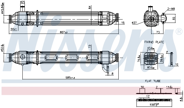 Koeler, uitlaatterugvoering Nissens 989463