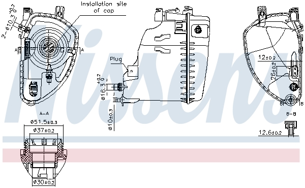 Expansietank, koelvloeistof Nissens 996213