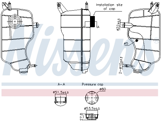 Expansietank, koelvloeistof Nissens 996338