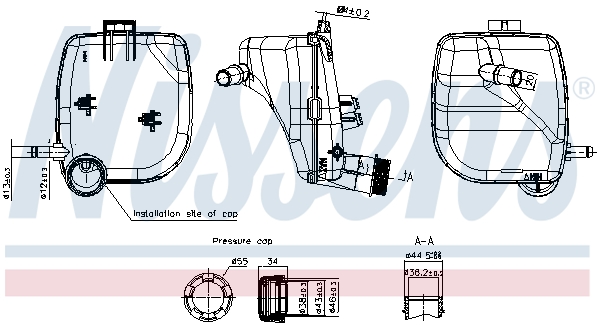 Expansietank, koelvloeistof Nissens 996417