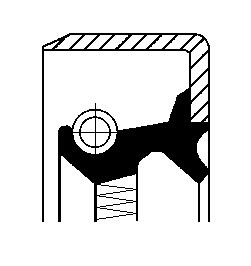 Wielnaaf keerring Corteco 01018030B