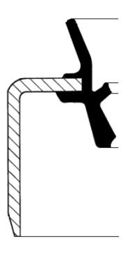 Wielnaaf keerring Corteco 12017272B