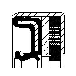 Wielnaaf keerring Corteco 12012226B