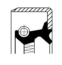 Schakelstang keerring Corteco 12012021B