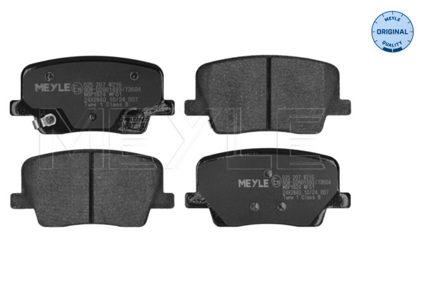 Remblokkenset, schijfrem Meyle 025 207 8216