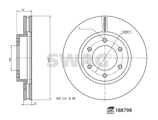 Remschijf Swag 33 11 0892
