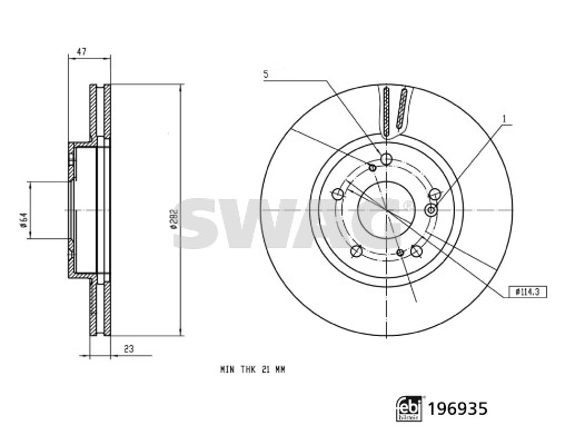 Remschijf Swag 33 11 2386