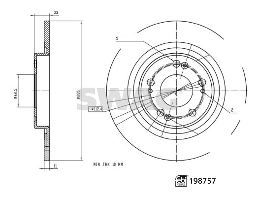 Remschijf Swag 33 11 3130