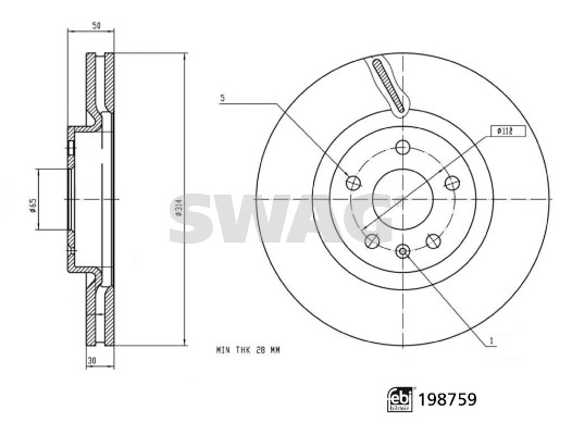 Remschijf Swag 33 11 3132