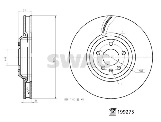 Remschijf Swag 33 11 3345