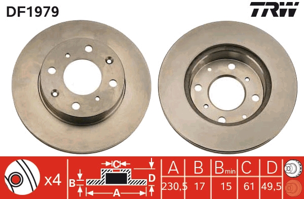 Remschijven TRW DF1979