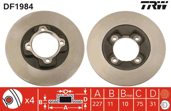 Remschijven TRW DF1984