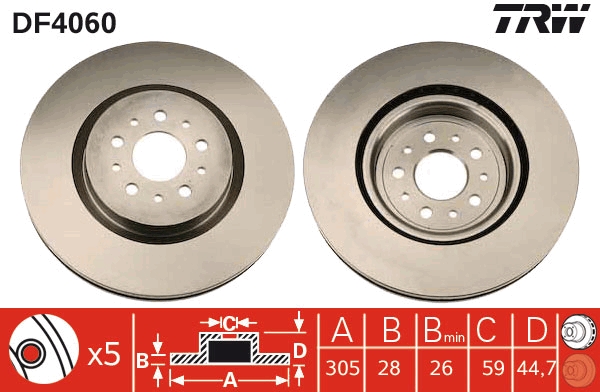 Remschijven TRW DF4060