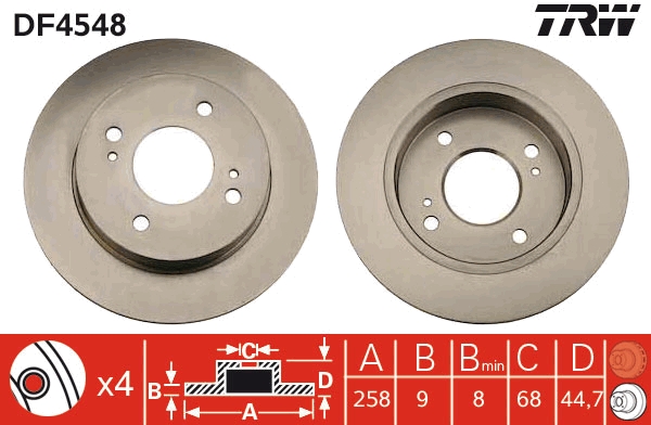 Remschijven TRW DF4548