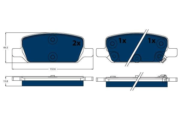 Remblokkenset, schijfrem TRW GDB2380BTE