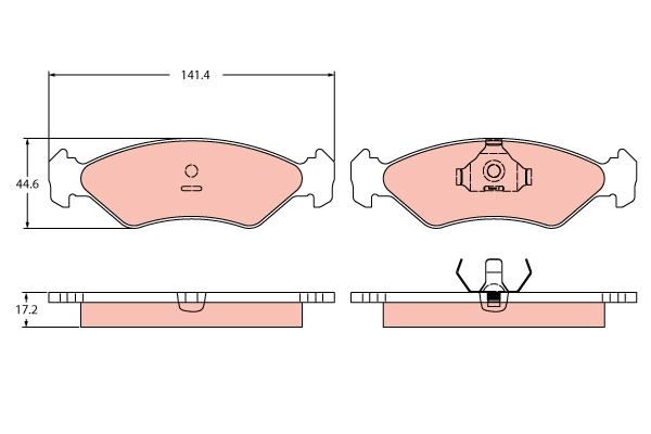 Remblokkenset, schijfrem TRW GDB2414
