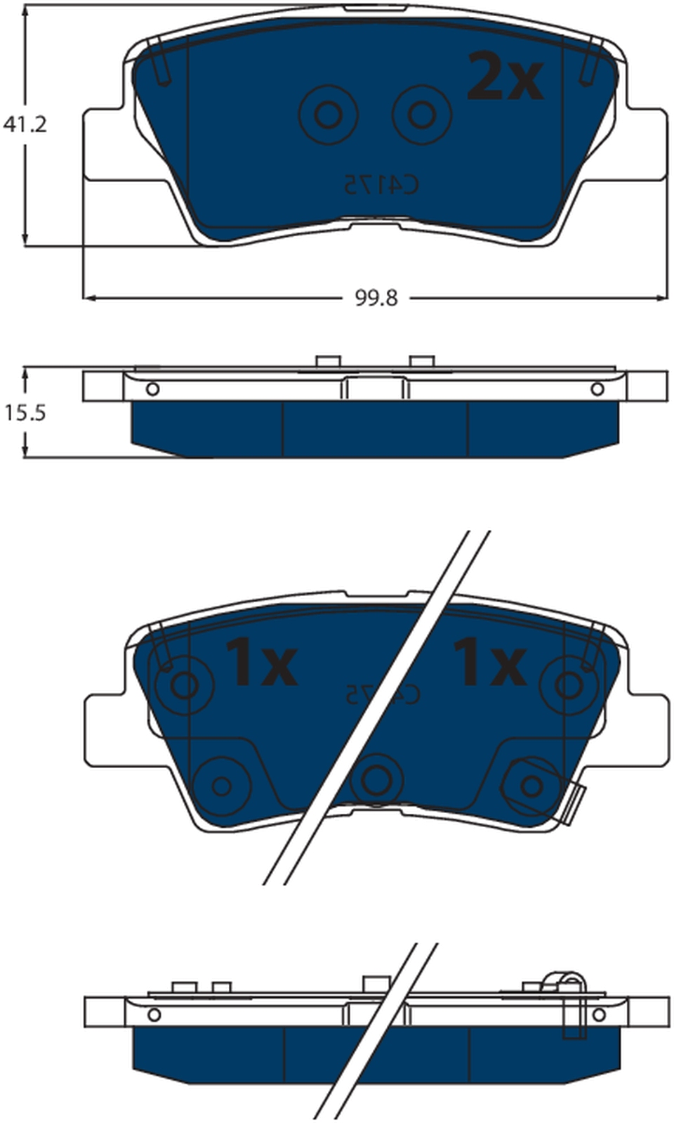 Remblokkenset, schijfrem TRW GDB2531BTE
