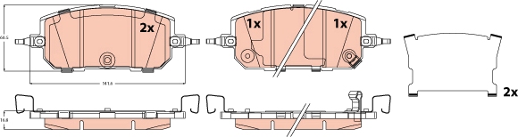 Remblokkenset, schijfrem TRW GDB2537