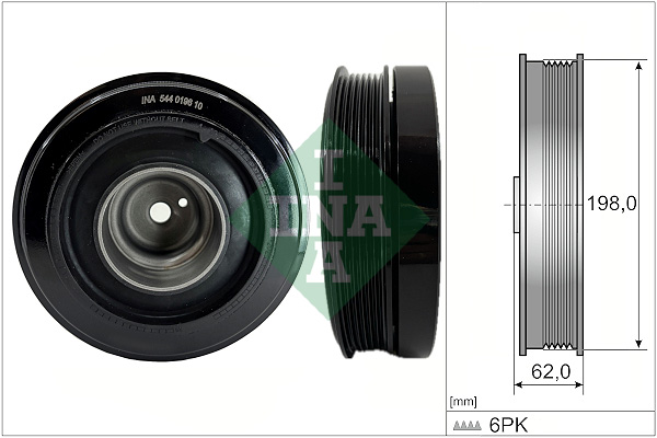 Riemschijf, krukas INA 544 0196 10
