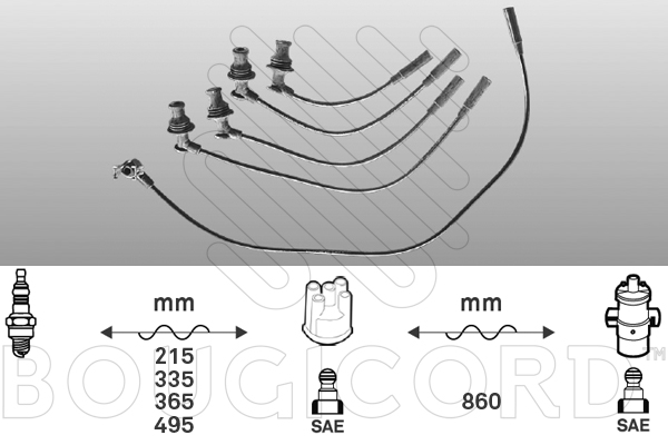 Bougiekabelset Bougicord 1420