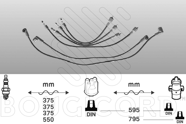 Bougiekabelset Bougicord 3339