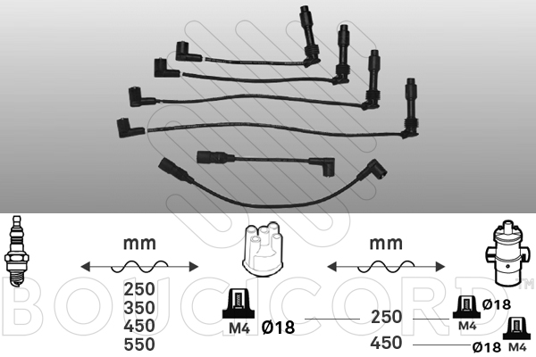 Bougiekabelset Bougicord 4156