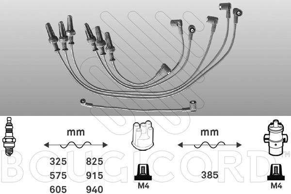 Bougiekabelset Bougicord 4319