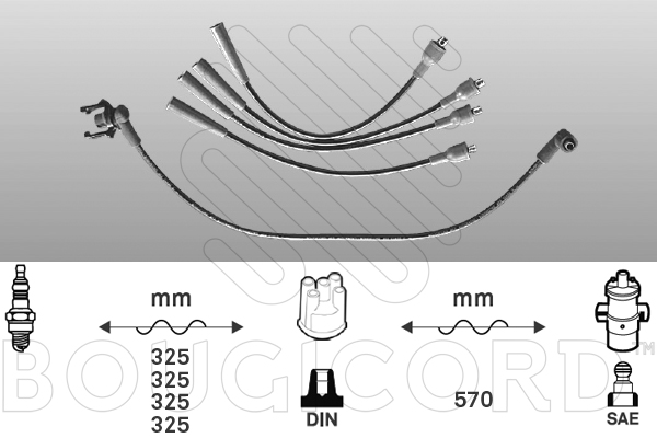 Bougiekabelset Bougicord 4405