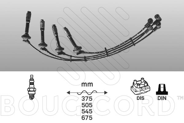 Bougiekabelset Bougicord 6101
