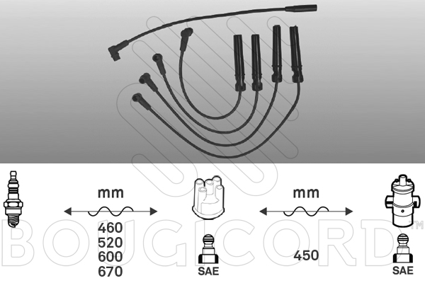 Bougiekabelset Bougicord 7165