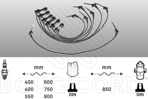 Bougiekabelset Bougicord 7181