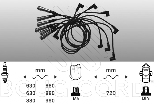 Bougiekabelset Bougicord 9542