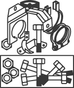 Uitlaat montageset Dinex 50940