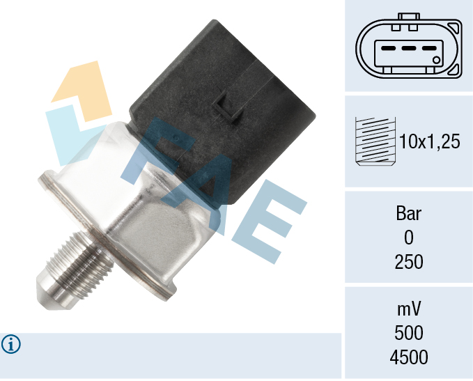 Sensor, brandstofdruk FAE 15629