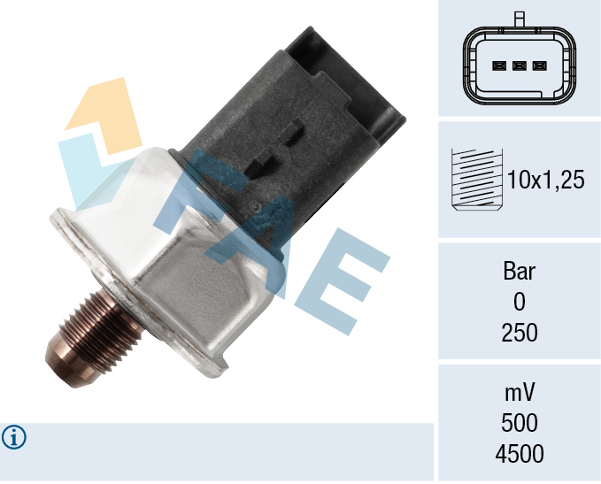Sensor, brandstofdruk FAE 15634