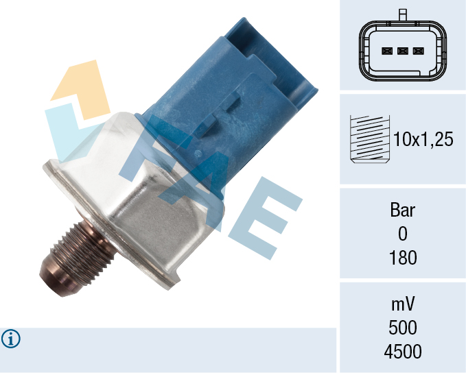 Sensor, brandstofdruk FAE 15636