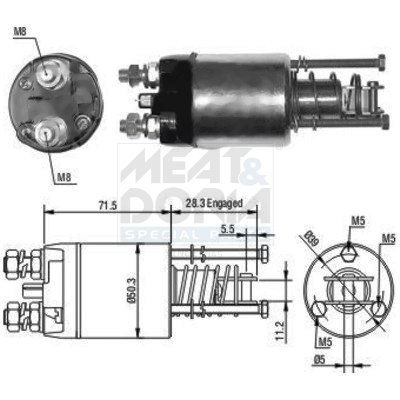 Starter magneetschakelaar Meat Doria 46046