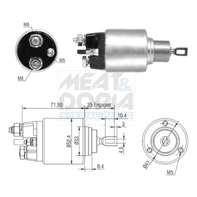Starter magneetschakelaar Meat Doria 46308