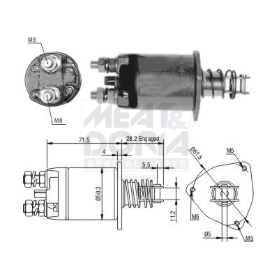 Starter magneetschakelaar Meat Doria 46329