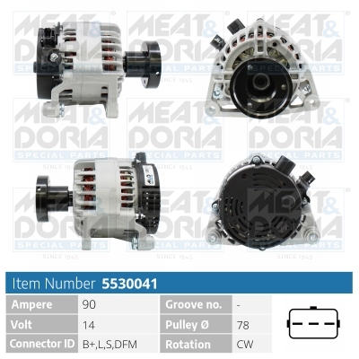 Alternator/Dynamo Meat Doria 5530041