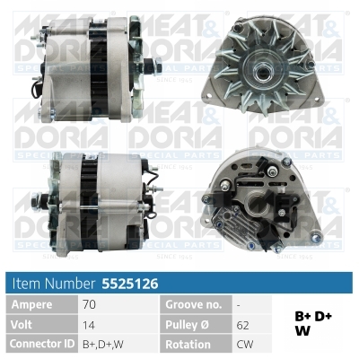 Alternator/Dynamo Meat Doria 5525126