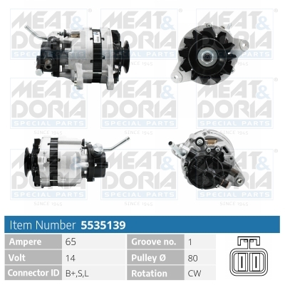 Alternator/Dynamo Meat Doria 5535139