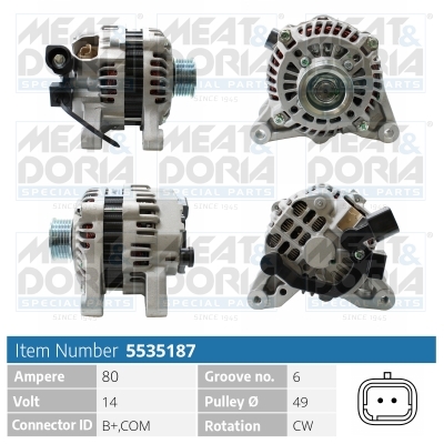 Alternator/Dynamo Meat Doria 5535187