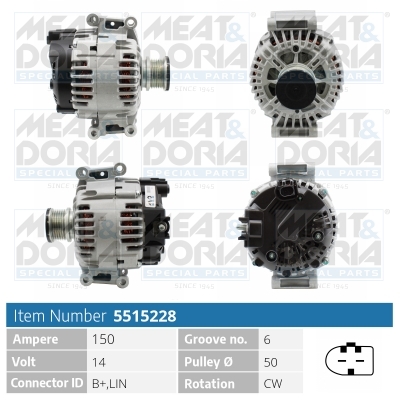 Alternator/Dynamo Meat Doria 5515228