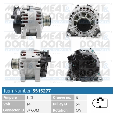 Alternator/Dynamo Meat Doria 5515277