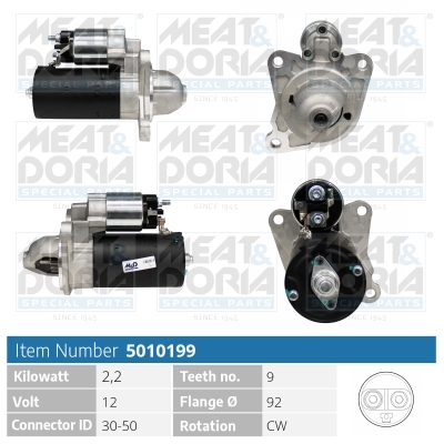 Startmotor / Starter Meat Doria 5010199
