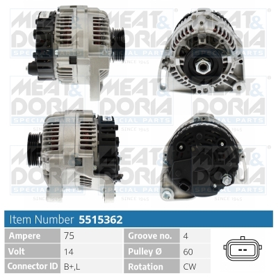 Alternator/Dynamo Meat Doria 5515362
