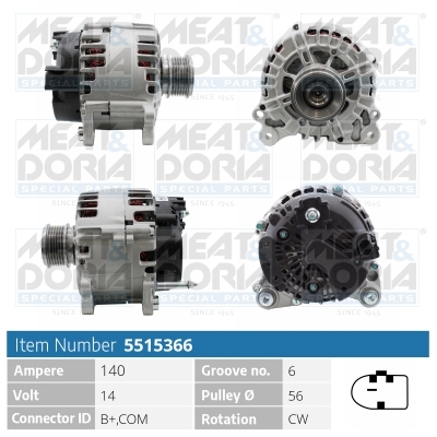 Alternator/Dynamo Meat Doria 5515366